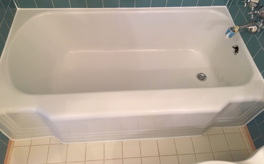 White Bathtub After Repair and Refinishing  | Affordable Refinishing 