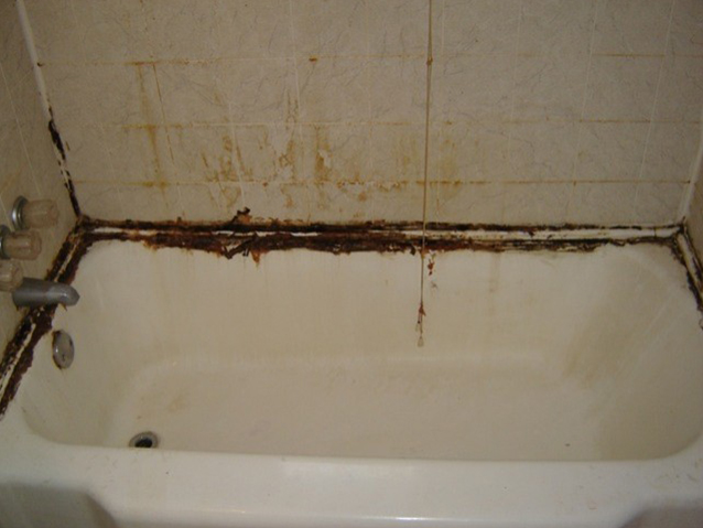 Old Neglected Moldy Tub Before Refinishing 1c | Affordable Refinishing LLC