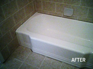 Fire Damaged Bathtub After Refinishing | Affordable Refinishing